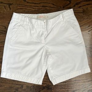 JCrew White Chino Shorts - size 8